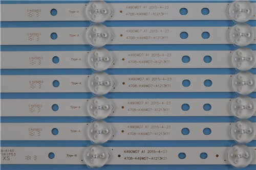 PhilipsTV backlight strip K490WD7 A1 2015-4-23,4708-K49WD7-A1213K21-5490WD7, J-110-R3B-34, K490WD0715C052 4708-K49WD7-A1213K21-5490WD7