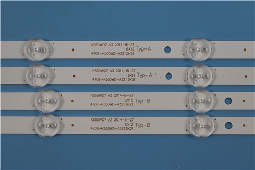 PhilipsTV backlight strip  for Toshibia Phi lips 55PUF6051/T3  4708-K550WD-A3213K31-K550WD7 A3 6X12 TYP-A  4708-K550WD-A3213K21-K550WD7 A3 6X12 TYP-B